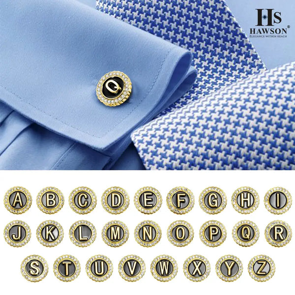 HAWSON Personalized Gold Cufflinks - Cufflinks