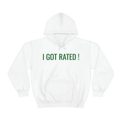 I GOT RATED! HOODIE - White / S - Hoodie