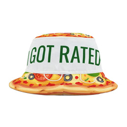 I Got Rated! Jersey Slice Bucket Hat (AOP) - Small / White stitching - Hats