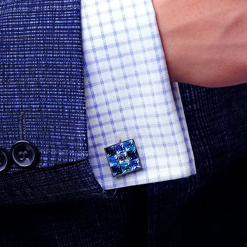 KFLK Blue Crystal Cufflink - Olny Cufflinks - Cufflinks