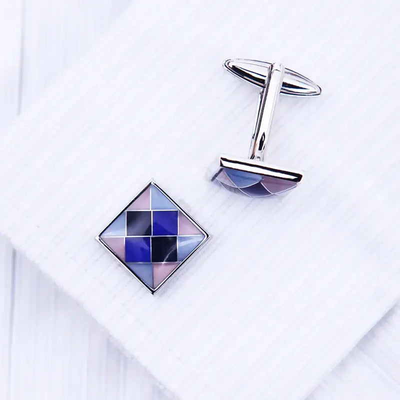 KFLK l Colorful Cufflinks - Imitation Rhodium Plated - Cufflinks