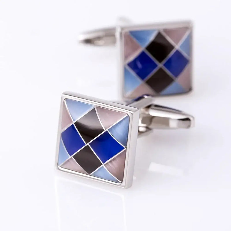 KFLK l Colorful Cufflinks - Imitation Rhodium Plated - Cufflinks