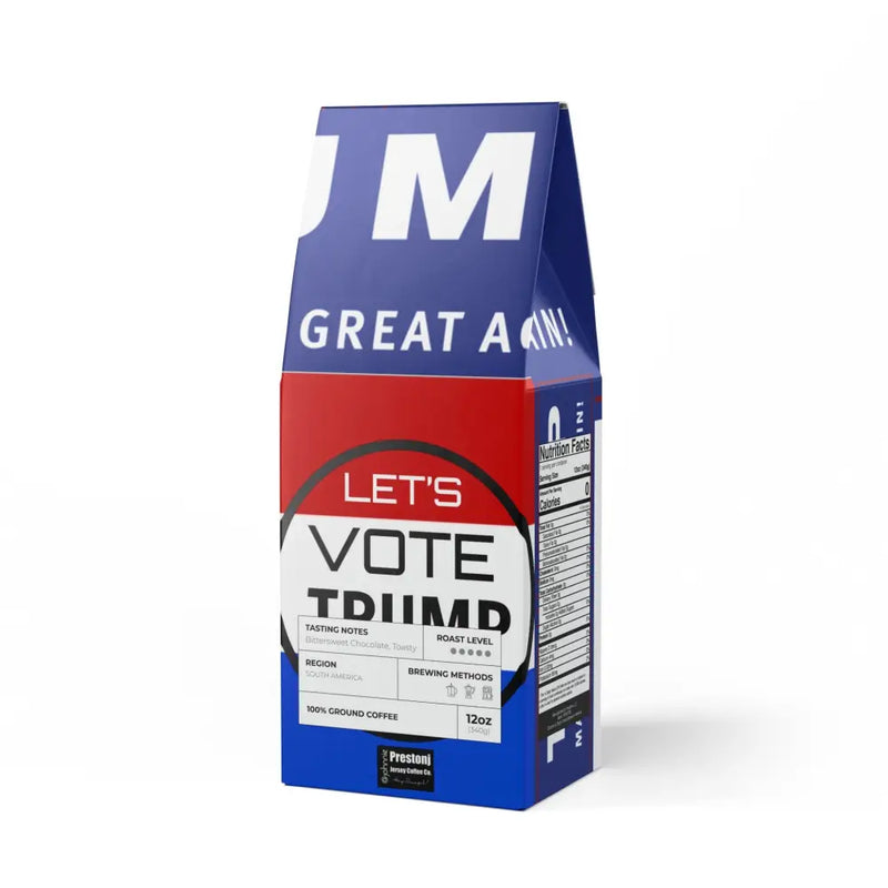 LETS VOTE TRUMP Bitterroot Coffee Blend (Dark French Roast) - Ground / 12oz - Food & Beverages