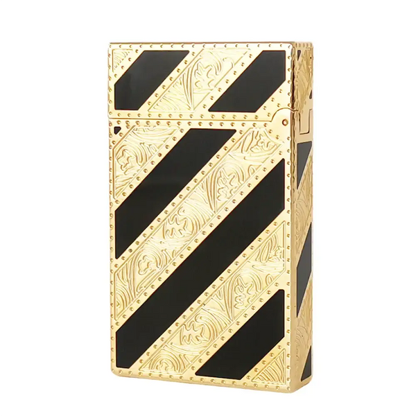 Luxury Brand Lighter Brass Lacquer Engraving Cigar Tobacco Smoking Cigarette Accessories Man Father Gifts Inflatable