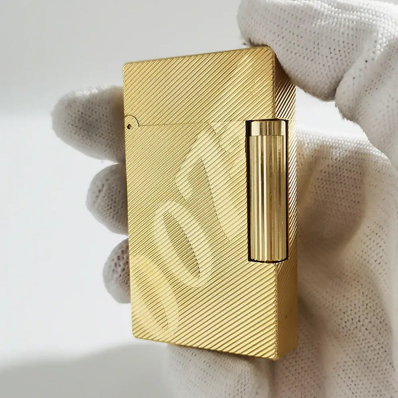 Luxury D Brand Lighters Brass 007 Engraved Gas Lighter Ping Sound Fashion Outdoor Gadgets Birthday’s Gift