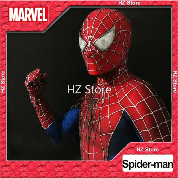 Marvel Toby Spider-Man: No Way Home Jumpsuit with Mask 1:1 3D Handmade Customized Spiderman Bodysuit Halloween Cosplay