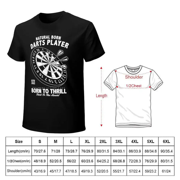 Natural Born Darts Player Dart World Champion - T-Shirt