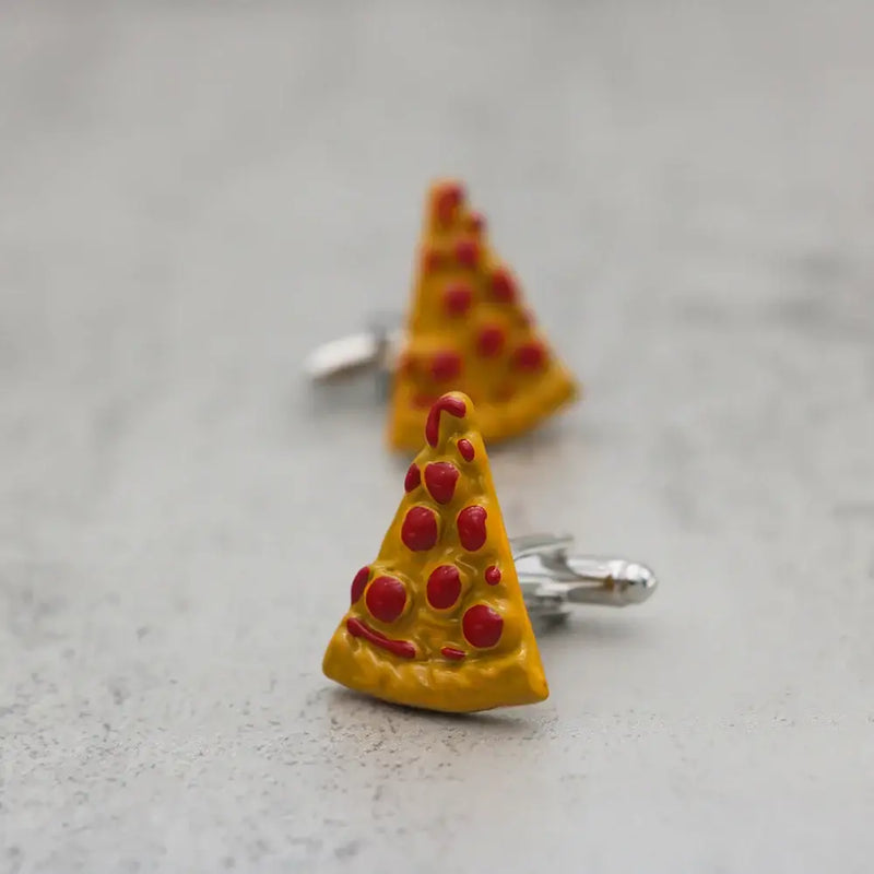 Pizza CuffLinks - Yellow Pizza / CHINA - Cufflinks