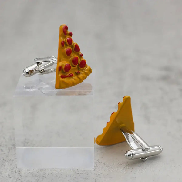 Pizza CuffLinks - Yellow Pizza / CHINA - Cufflinks