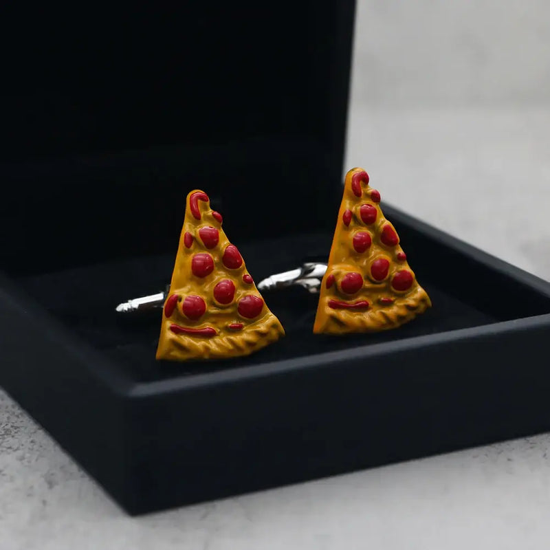 Pizza CuffLinks - Yellow Pizza / CHINA - Cufflinks