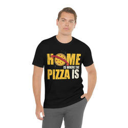 PIZZA HOME TEE - Black / S - T-Shirt