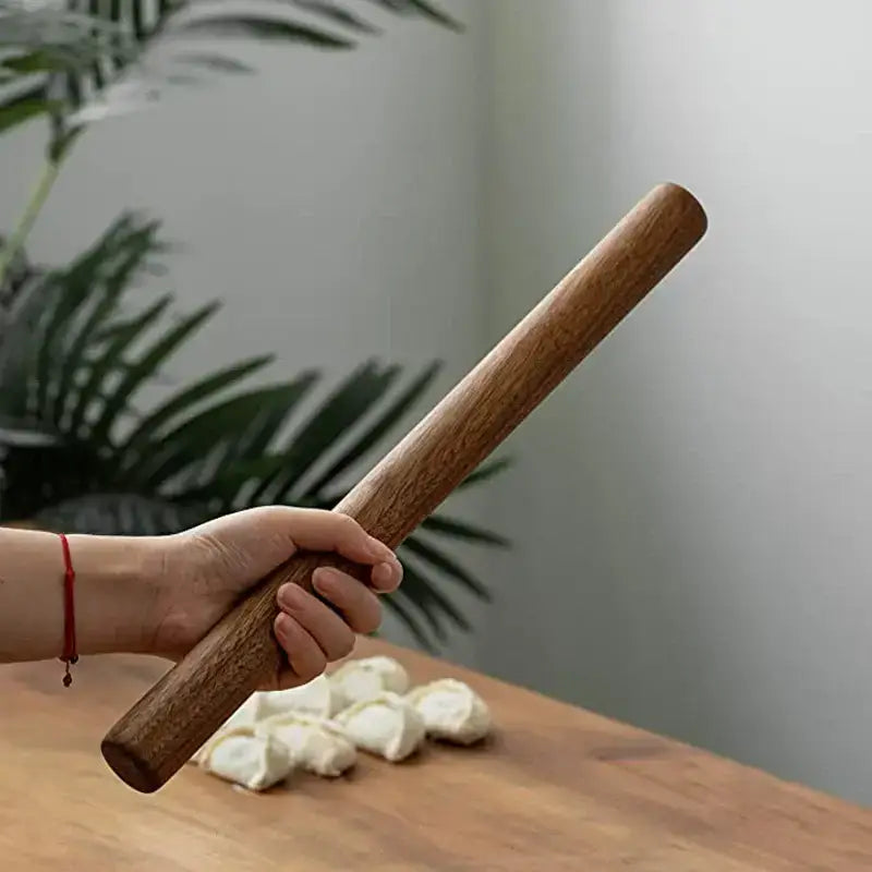 Pizza Natural Walnut Rolling Pin for Dough Wooden Roller - Food & Beverages