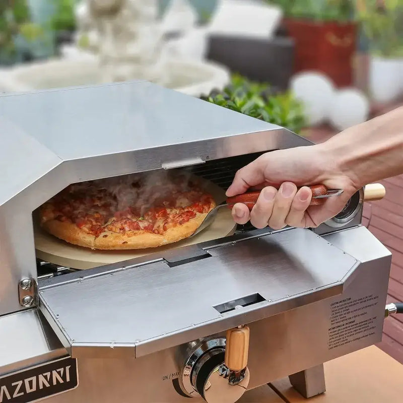 Pizza Oven and Grill with 13in Stone Thermometer - Portable Propane Camping Patio Cooking - United States - Food &