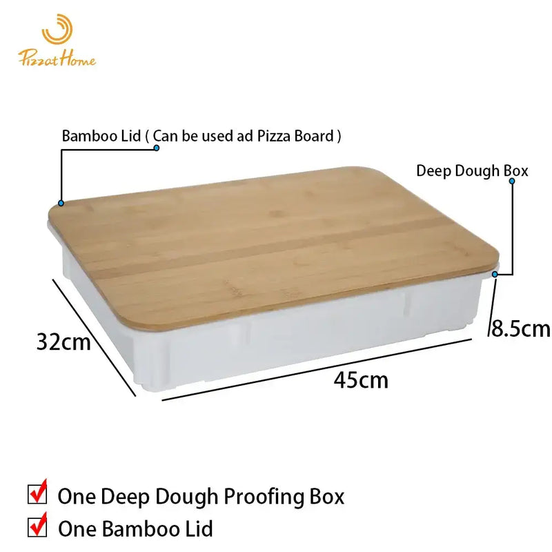 Pizzathome Pizza Dough Proofing Box Stackable Commercial Quality Trays with Covers Pizza Dough Container Plastic Dough