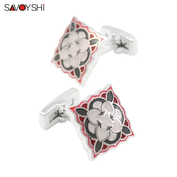 SAVOYSHI Vintage Pattern Cufflinks - Cufflinks