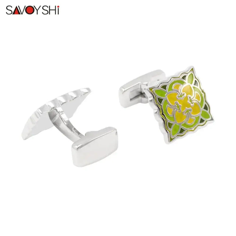 SAVOYSHI Vintage Pattern Cufflinks - Cufflinks