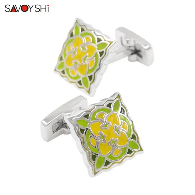 SAVOYSHI Vintage Pattern Cufflinks - Cufflinks