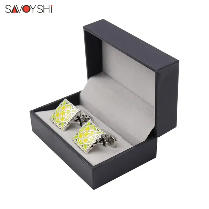 SAVOYSHI Vintage Pattern Cufflinks - Cufflinks