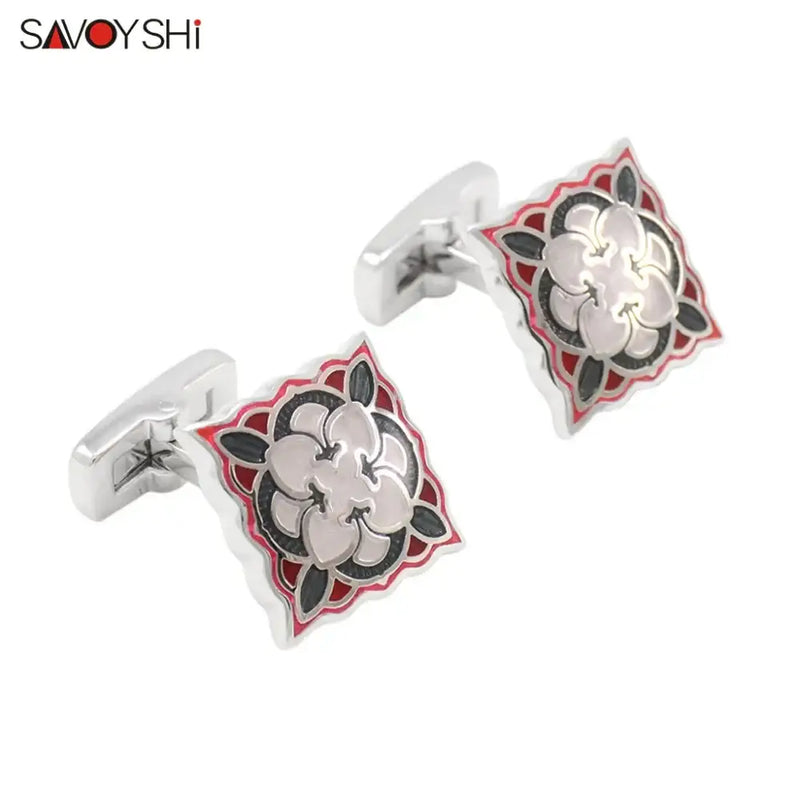 SAVOYSHI Vintage Pattern Cufflinks - Cufflinks