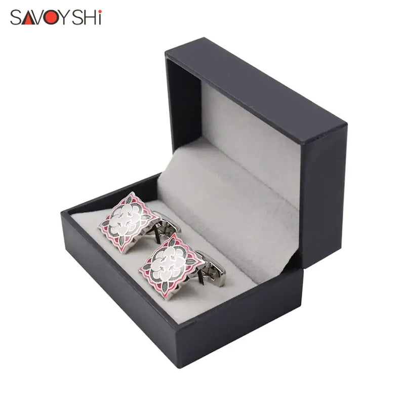 SAVOYSHI Vintage Pattern Cufflinks - Cufflinks