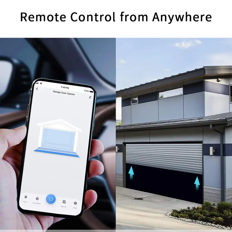 Smart Garage Door Sensor Opener WiFi Switch Tuya Smart Life App Alert Works with Google Home Alexa Home Automation