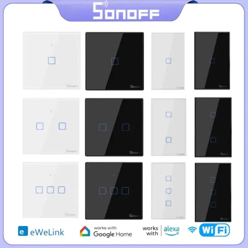 SONOFF TX Wifi Smart Wall Touch Switch Control Via EWelink Alexa Google - Smart Home System