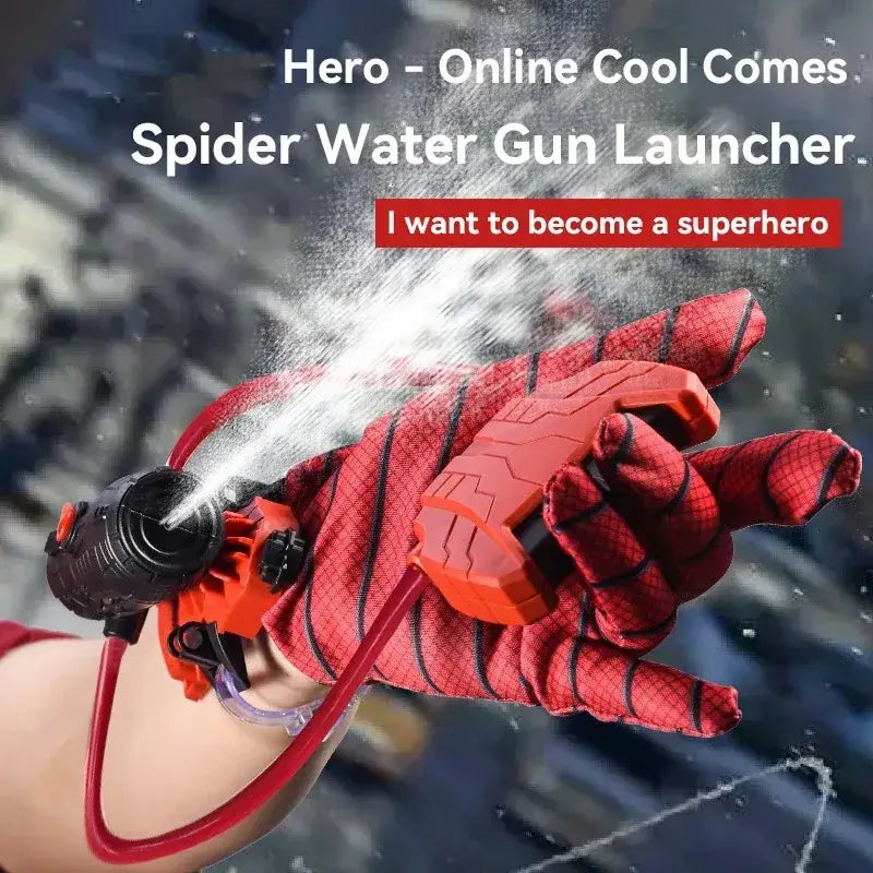 Spiderman Launcher Water Gun Summer Wrist Shooting Water Toy Plastic with Gloves For Children Spiderman Cosplay Props