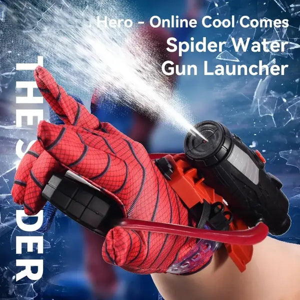 Spiderman Launcher Water Gun Summer Wrist Shooting Water Toy Plastic with Gloves For Children Spiderman Cosplay Props