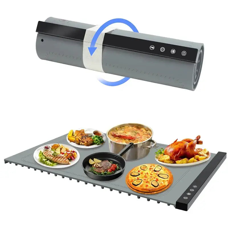 Surface Heating Electric Warming Tray Versatile Food Warmer for Gatherings Roll Up Silicone Heating Mat for Food - Home