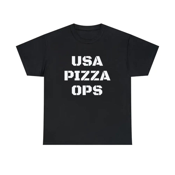 USA PIZZA OPS - Black / S - T-Shirt