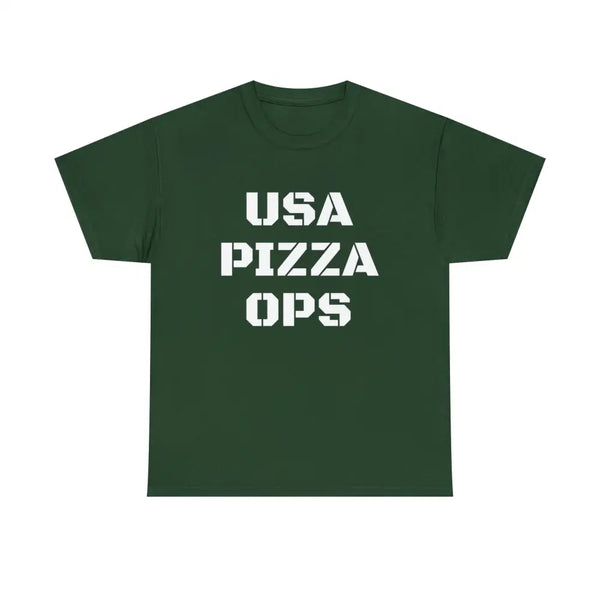 USA PIZZA OPS - Forest Green / S - T-Shirt