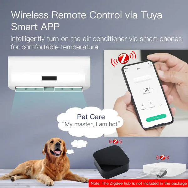 ZigbeeTuya Smart IR Remote Control Universal Wireless Remote Controller for Smart Home Android 4.0/iOS 8.0 for Alexa